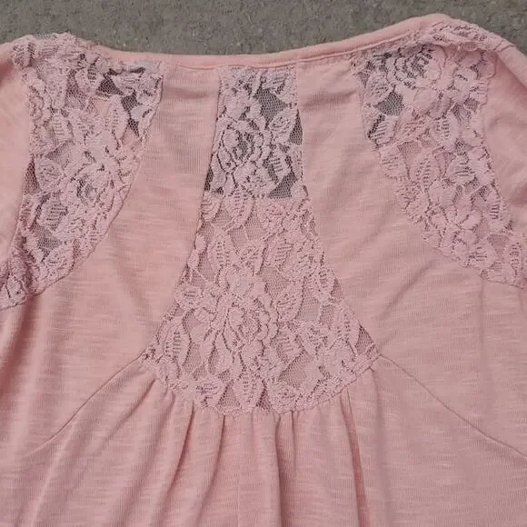 Rewind lace trim high low top pink medium - Picture 4 of 4